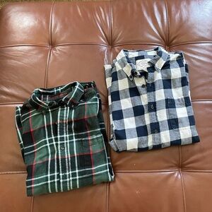 Two (2) St Johns Bay Flannel Shirts Large